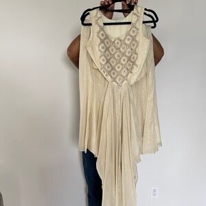 Elegant Cream Sleeveless Top